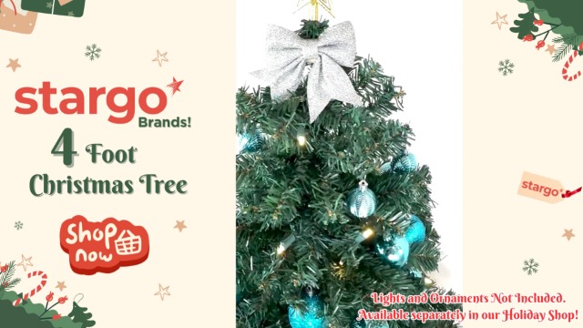 Amazon.com: 4ft White Christmas Tree - Premium Hinged Artificial